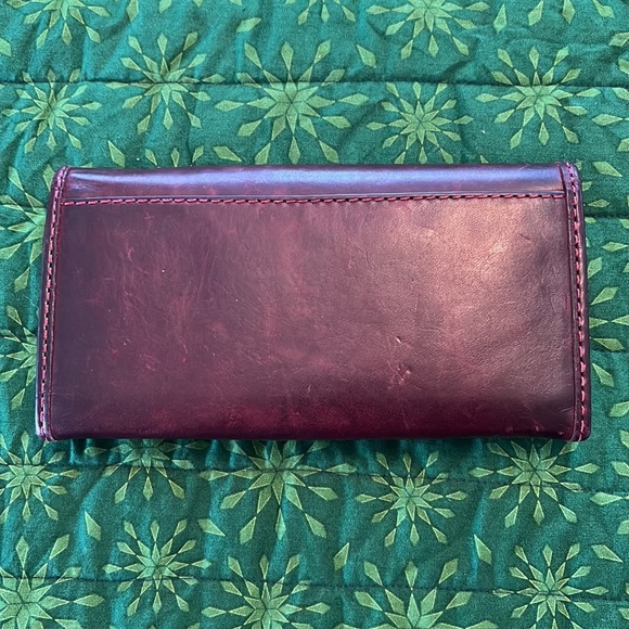 Women's Burgundy Frye Melissa Leather Wallet - Picture 3 of 7